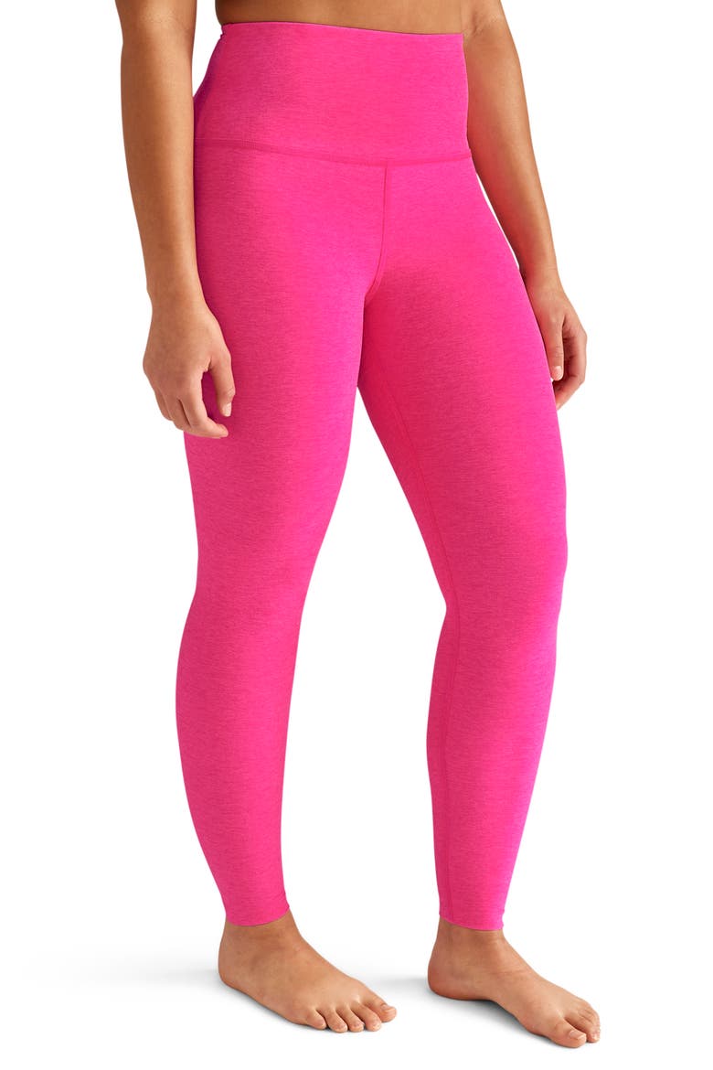 Caught in the Midi High Waist Leggings, Alternate, color, PINK PUNCH HEATHER
