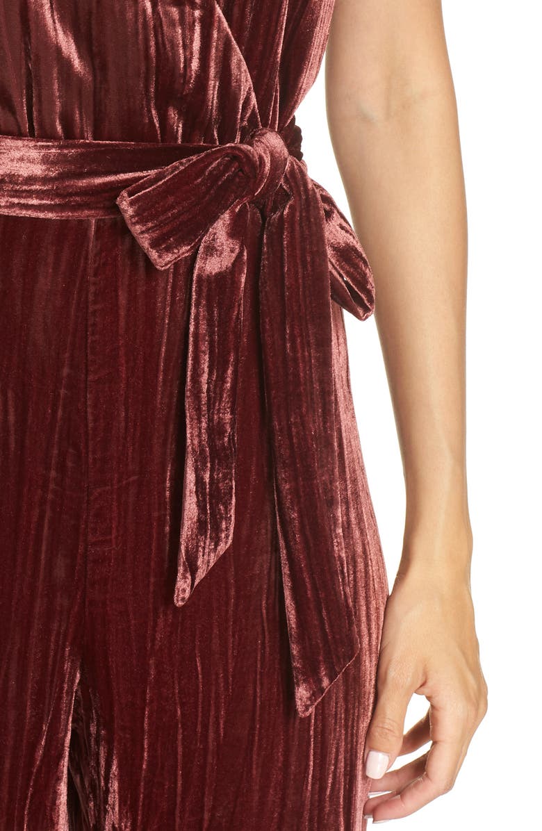BB Dakota by Steve Madden BB Dakota Crinkled Velvet Jumpsuit, Alternate, color,