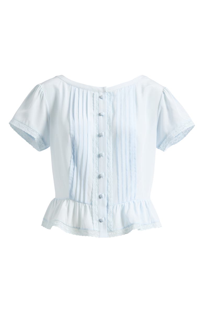 FRAME The Silk Coquette Top, Main, color, Sky Blue
