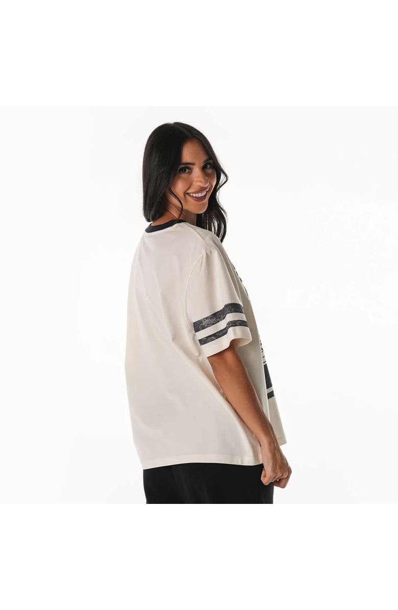 THE WILD COLLECTIVE Women's The Wild Collective Cream Dallas Cowboys Vintage Drop Shoulder Oversized Boyfriend T-Shirt, Alternate, color, Cream