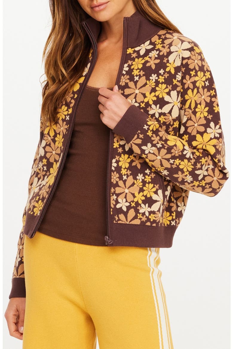Copacabana Margot Knit Jacket, Alternate, color, FLORAL