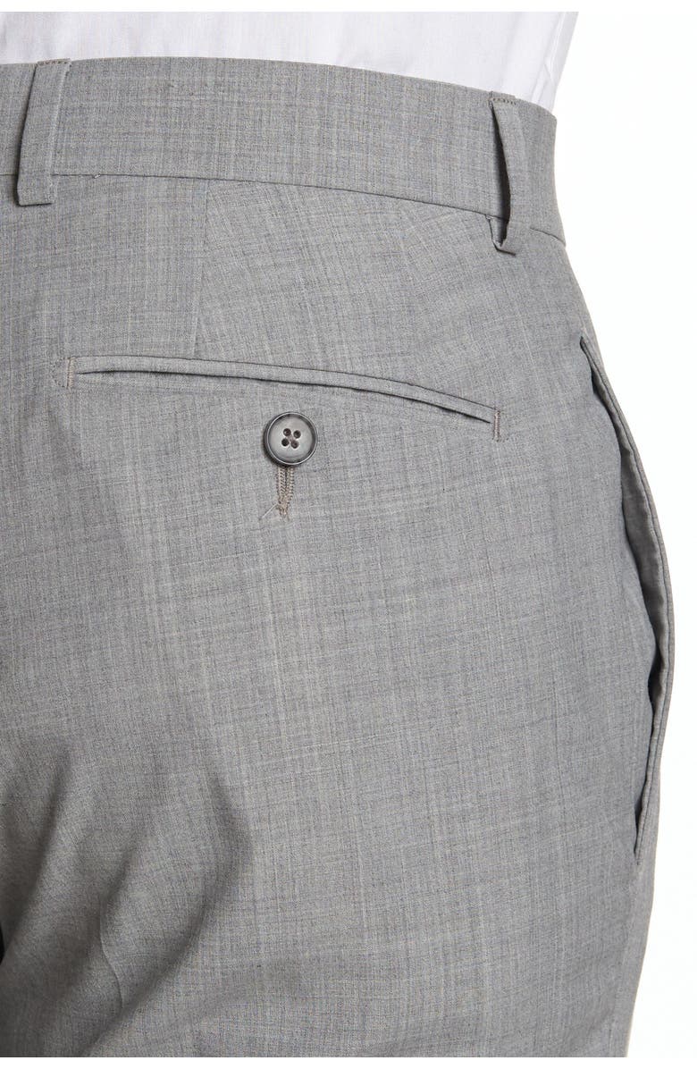 Calvin Klein Light Grey Plaid Wool Blend Two Button Notch Lapel Suit, Alternate, color, 