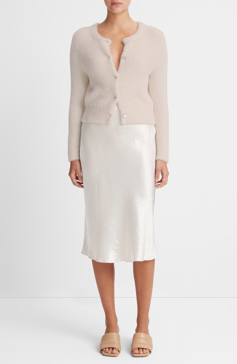 Vince Eyelash Cardigan, Alternate, color, Light Birch Stone