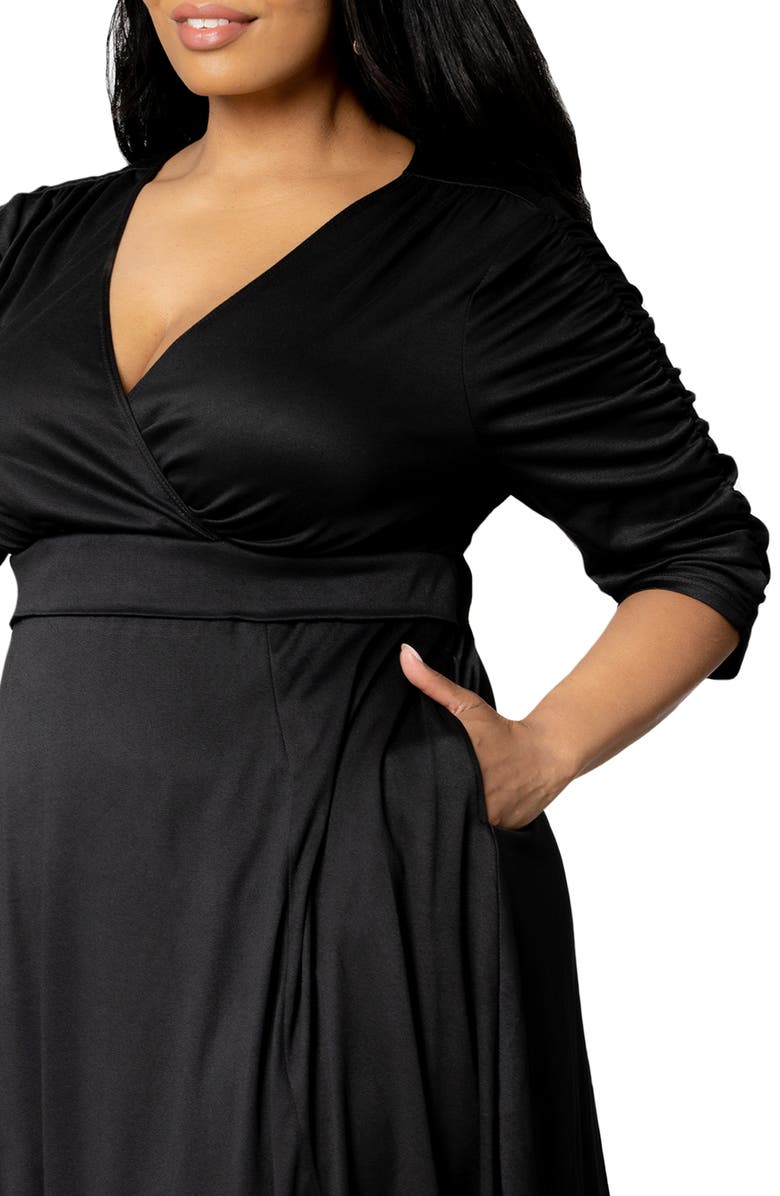 Kiyonna Gabriella Print Jersey A-Line Dress, Alternate, color, 