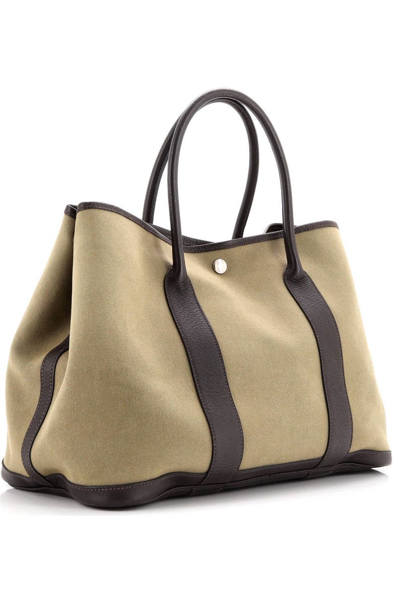 Pre-Owned Hermes Garden Party Tote Toile and Leather 36, Alternate, color, Khaki