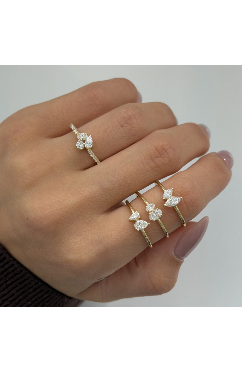 BY ADINA EDEN Lab Grown Diamond Double Pear Ring, Alternate, color, Gold