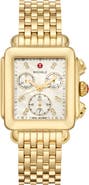 MICHELE Deco Diamond Chronograph Bracelet Watch, 33mm