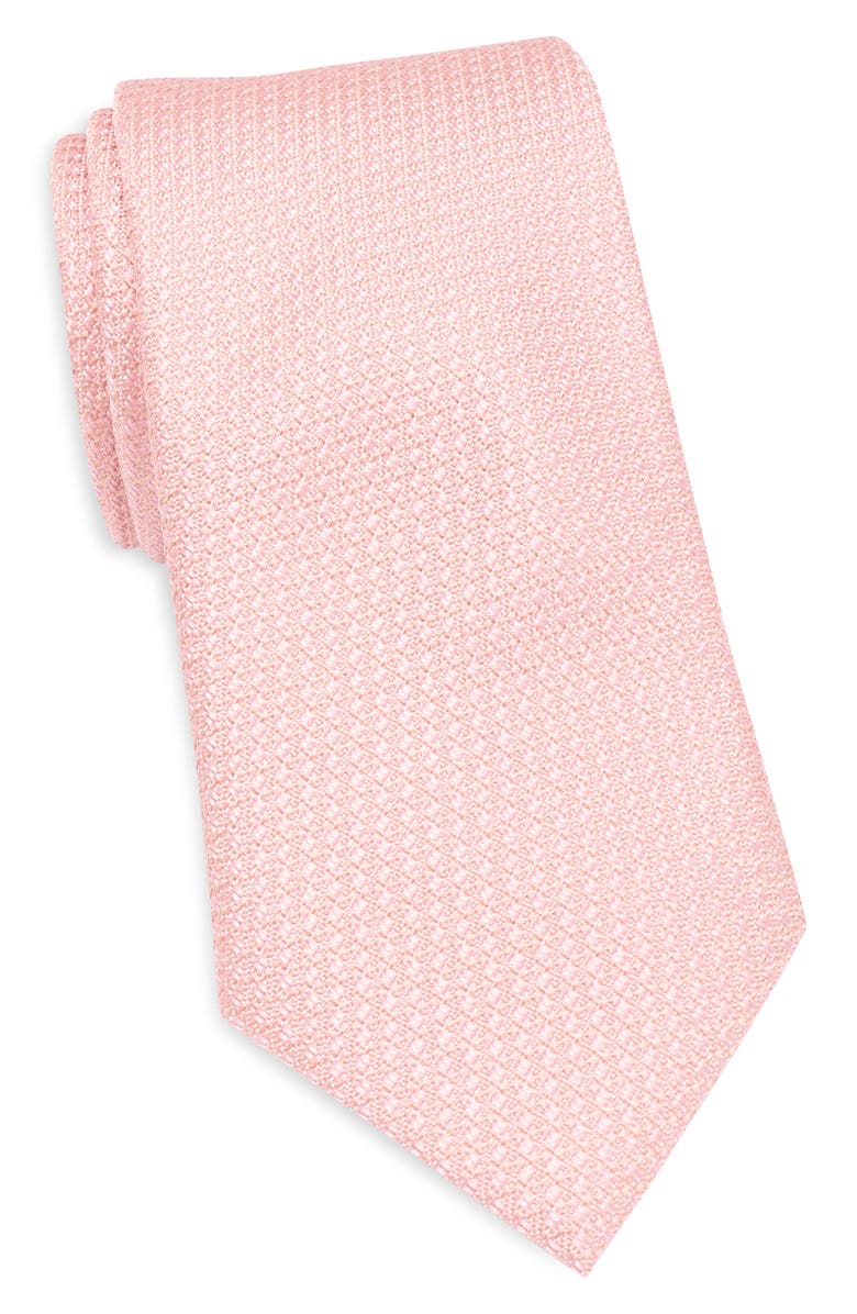 Bonobos Textured Silk Tie, Main, color, Pink