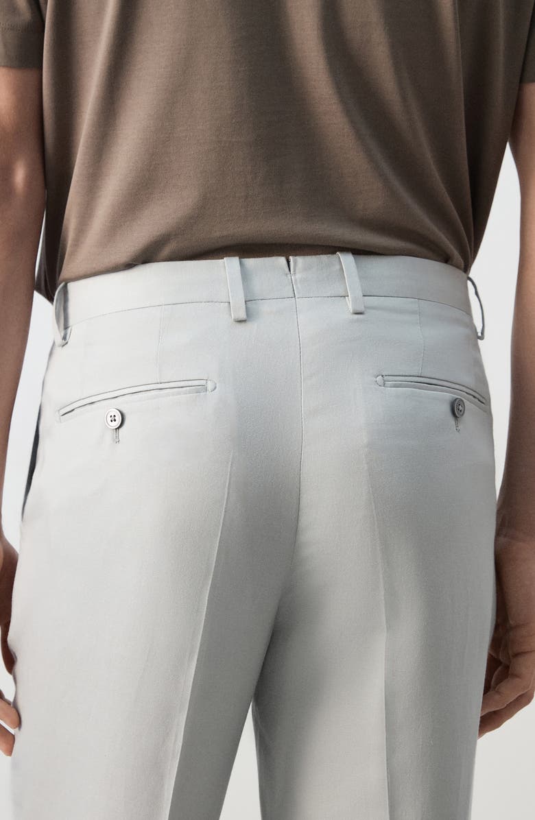 MANGO Amalfi Slim Fit Suit Trousers, Alternate, color, Grey