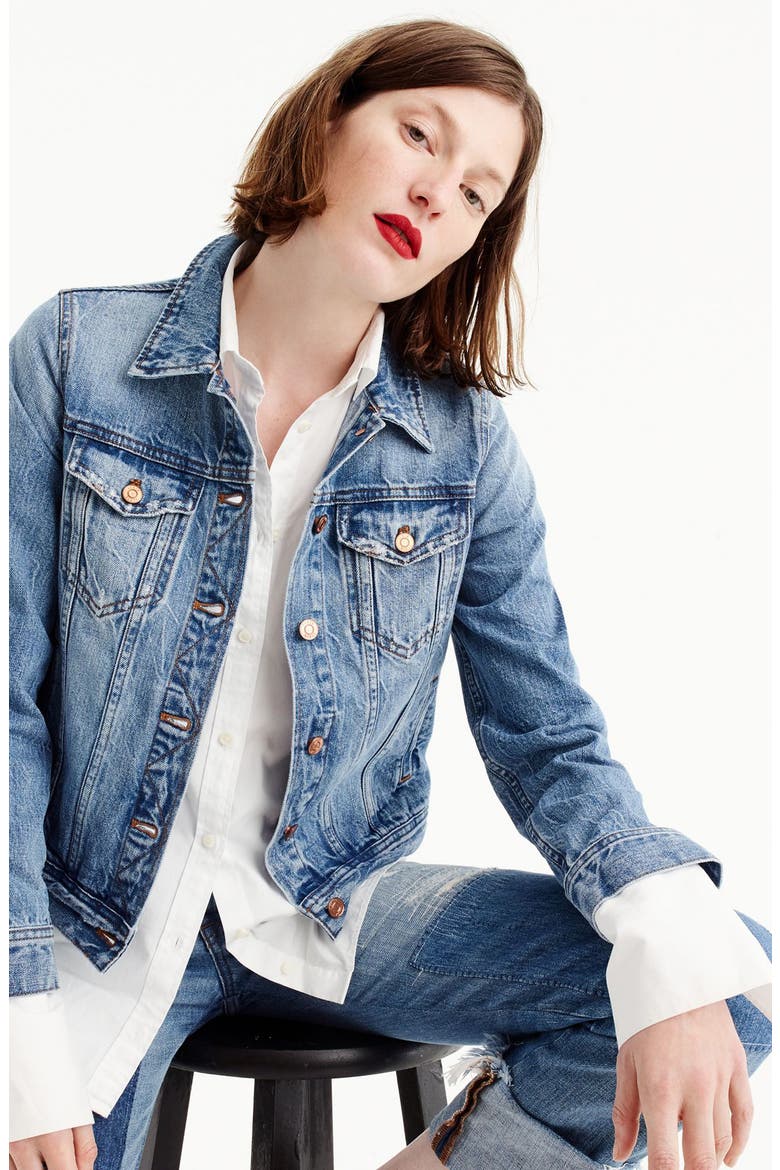 Classic Denim Jacket, Alternate, color, LIGHT PATRIOT WASH