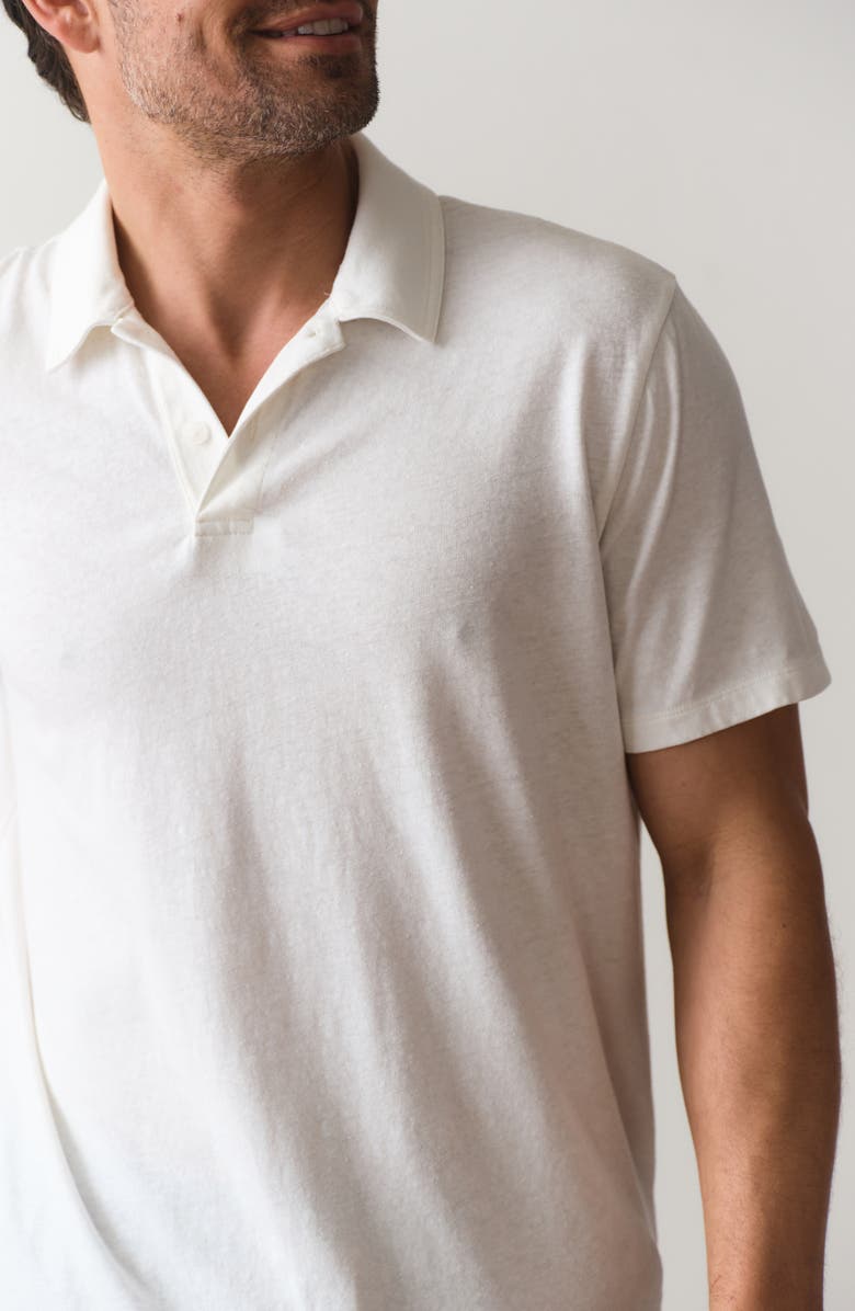 Marine Layer Hemp & Cotton Resort Polo, Alternate, color, White