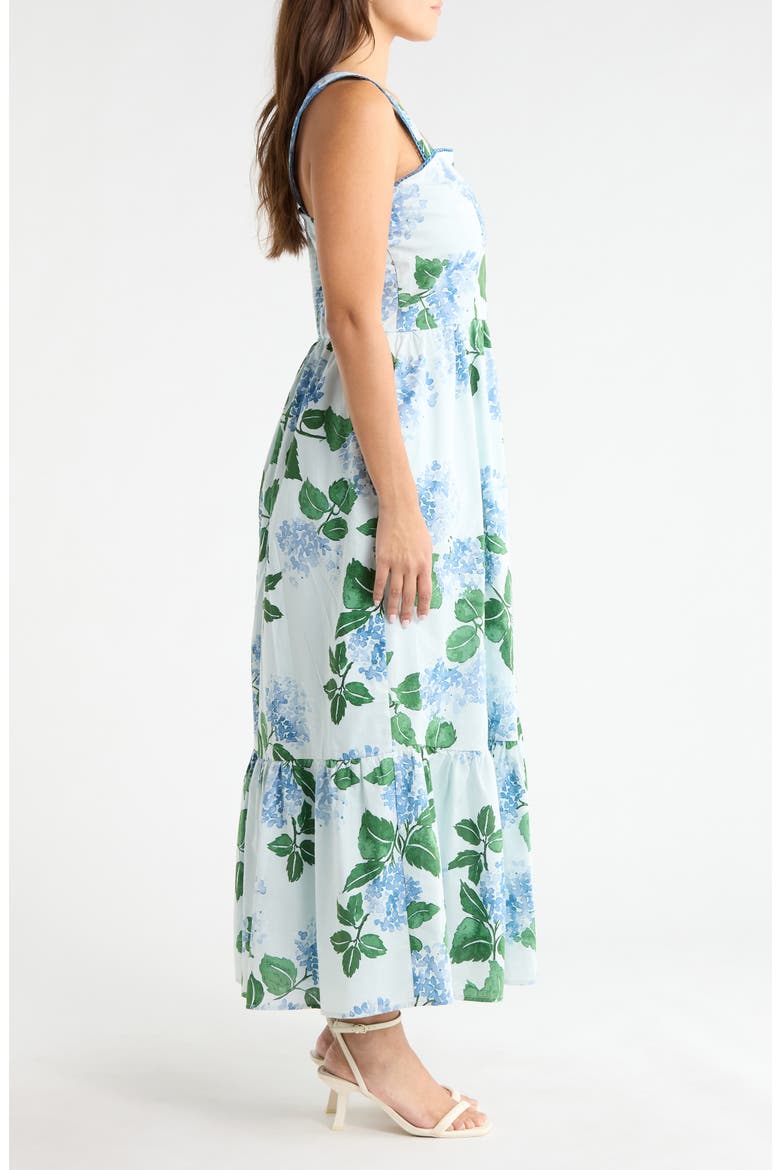 Mirla Floral Print Sleeveless Midi Dress, Alternate, color, BLUE-GREEN-MUL