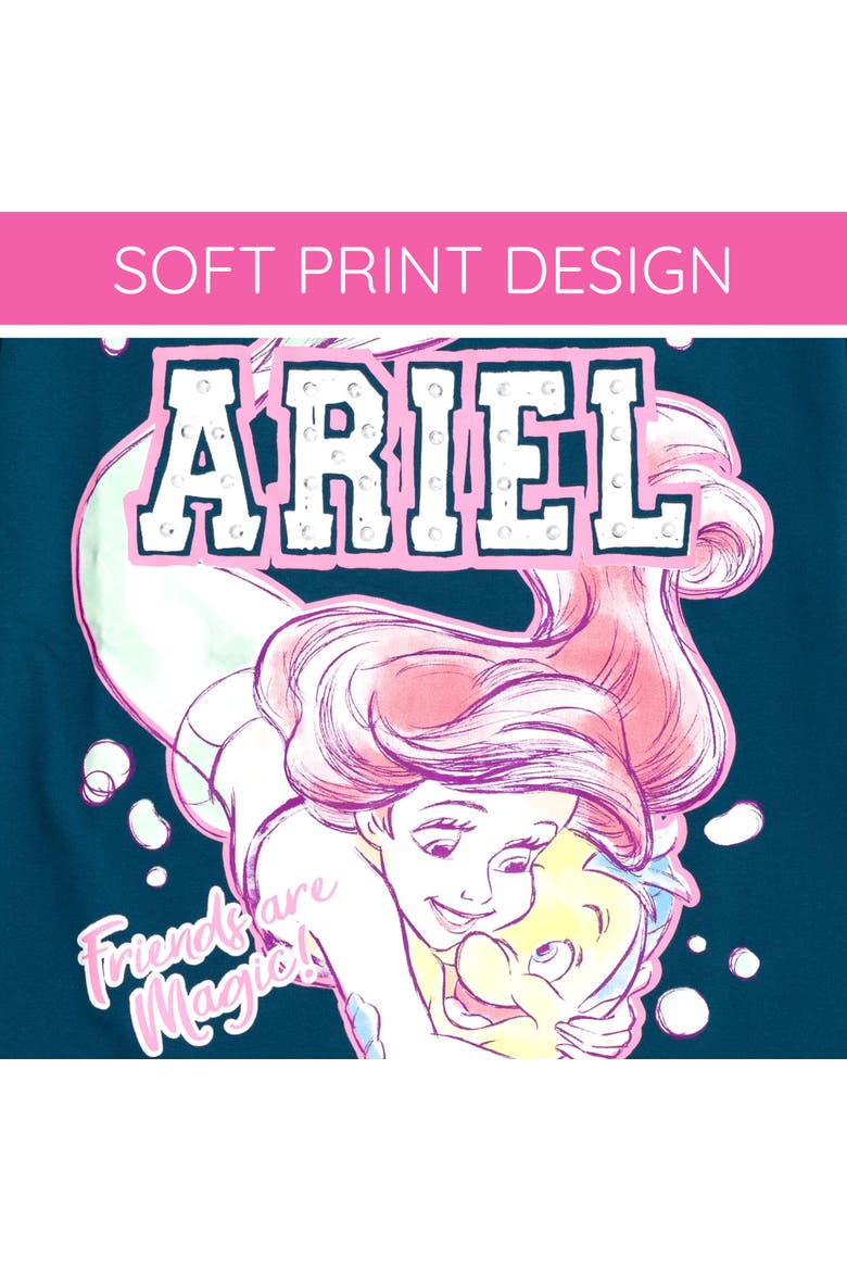 The Little Mermaid Princess Ariel 2-Piece T-Shirt and Skirt Set, Alternate, color, Teal Pink Ariel