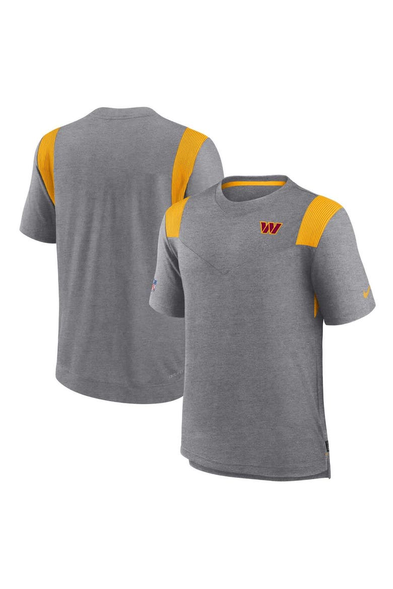 Men's Nike Charcoal Washington Commanders Sideline Tonal Logo Performance Player T-Shirt, Alternate, color, Charcoal