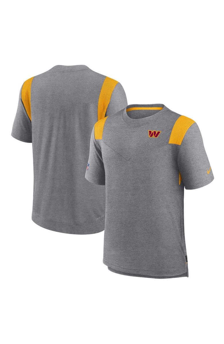 Nike Men's Nike Charcoal Washington Commanders Sideline Tonal Logo Performance Player T-Shirt, Alternate, color, Charcoal