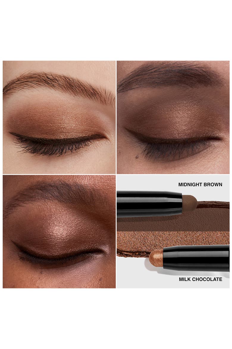 Dual-Ended Long-Wear Waterproof Cream Eyeshadow Stick, Alternate, color, MILK CHOCOLATE/ MIDNIGHT BROWN