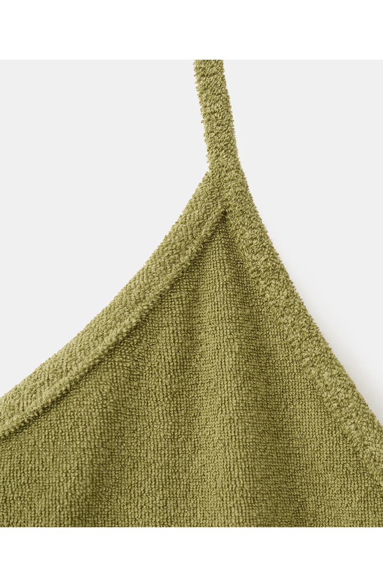 MANGO Terry Halter Nightgown, Alternate, color, Khaki Green