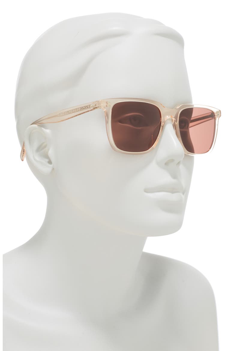 Lachman 53mm Square Sunglasses, Alternate, color, PINK