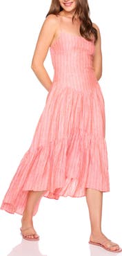 Susana Monaco Drop Waist High-Low Maxi Dress