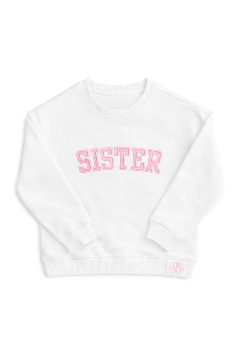 Sister Sweatshirt, Main, color, White/Pink