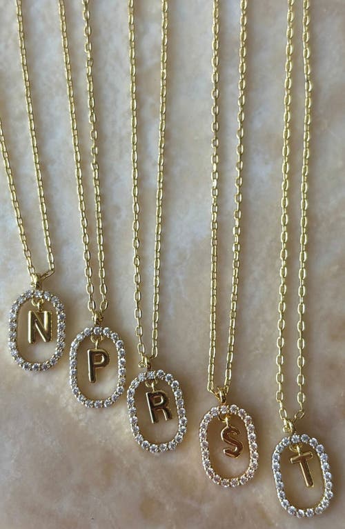 Adornia Floating Letter Initial Cubic Zirconia Pendant Necklace