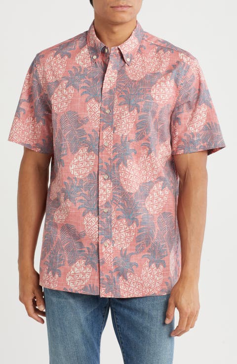 Piña Colada Classic Fit Short Sleeve Button-Down Shirt