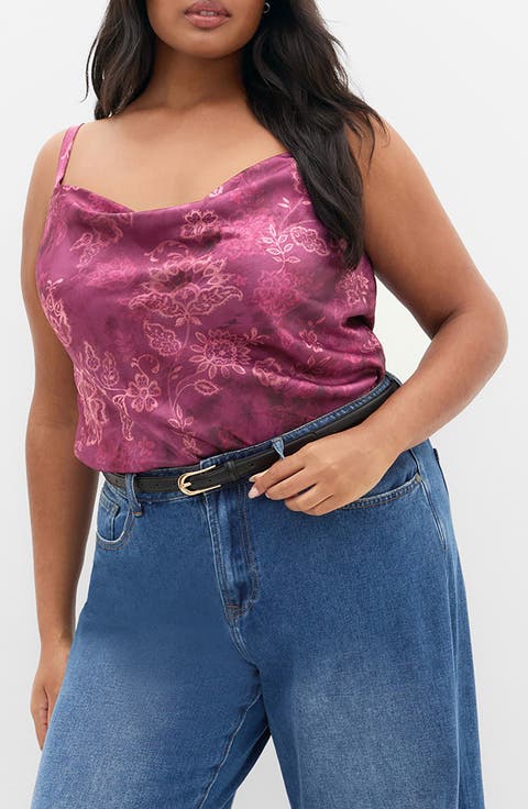 Cowl Neck Satin Cami