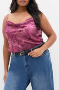 City Chic Cowl Neck Satin Cami