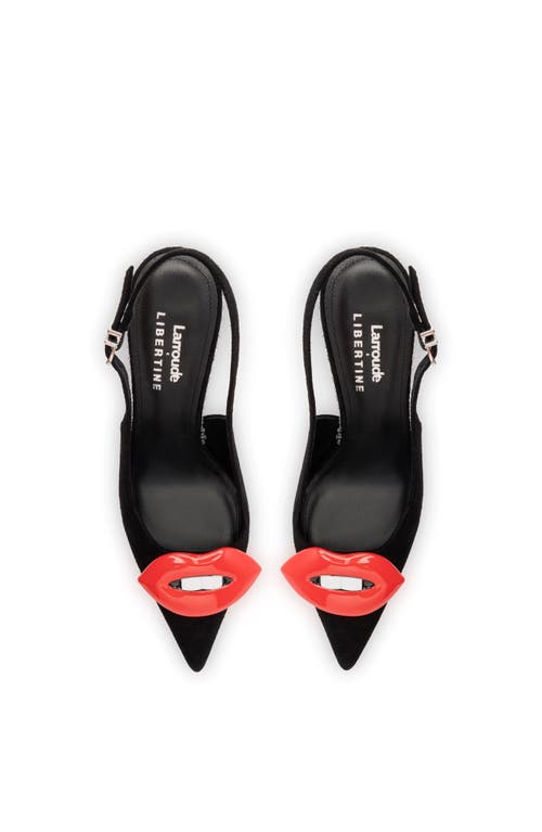 Larroude Larroudé X Libertine Lips Pump In Black
