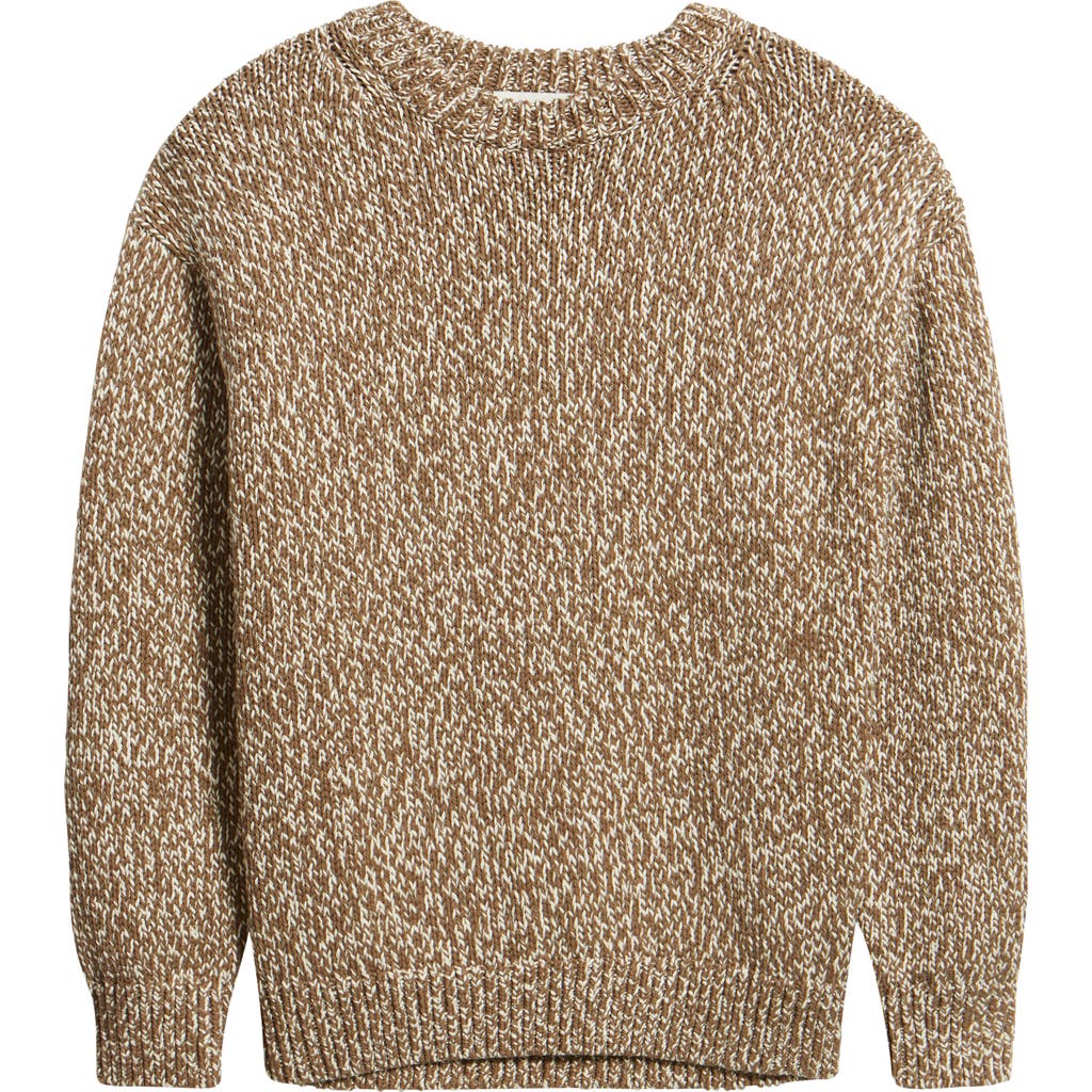 Reformation Finley Organic Cotton Crewneck Sweater In Burgundy