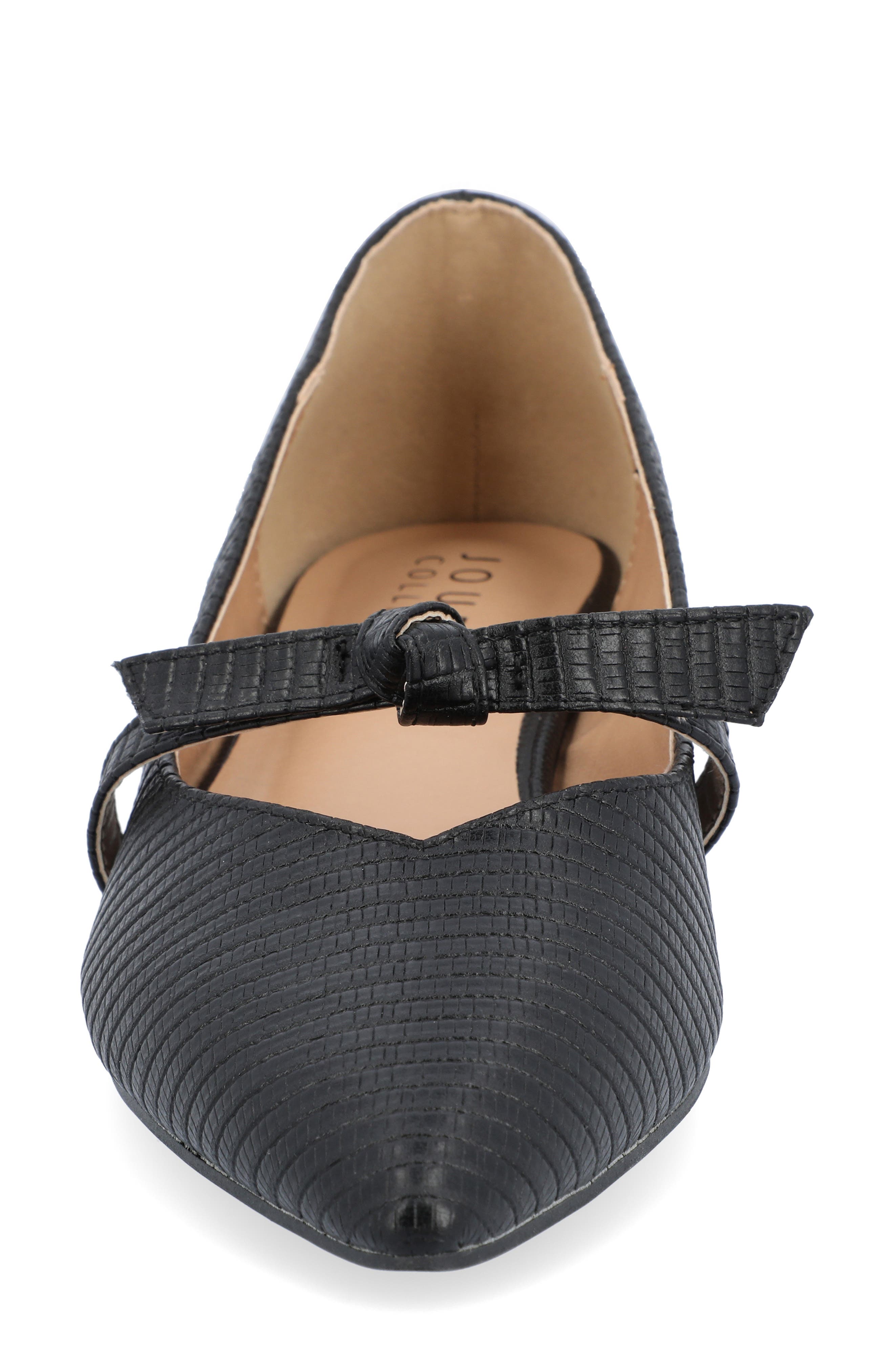 Journee Collection Cait Snake Embossed Pump, Alternate, color, Black