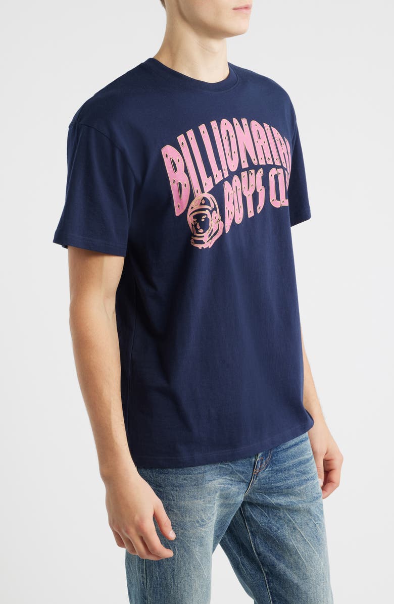 Billionaire Boys Club Curve Logo Graphic Cotton T-Shirt, Alternate, color, Navy Blazer