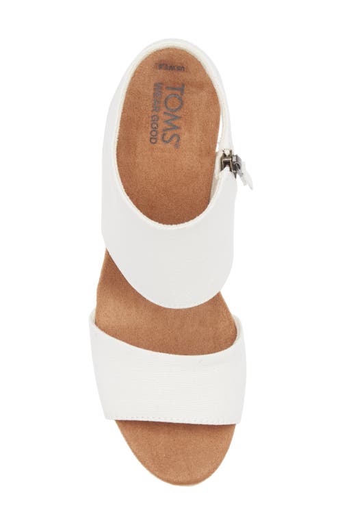 Shop Toms Canvas Platform Sandal In White