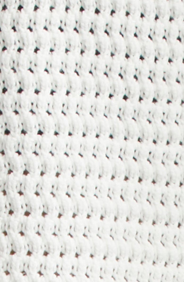 Casablanca Sporty Faux Crochet Cotton Shorts, Alternate, color, 