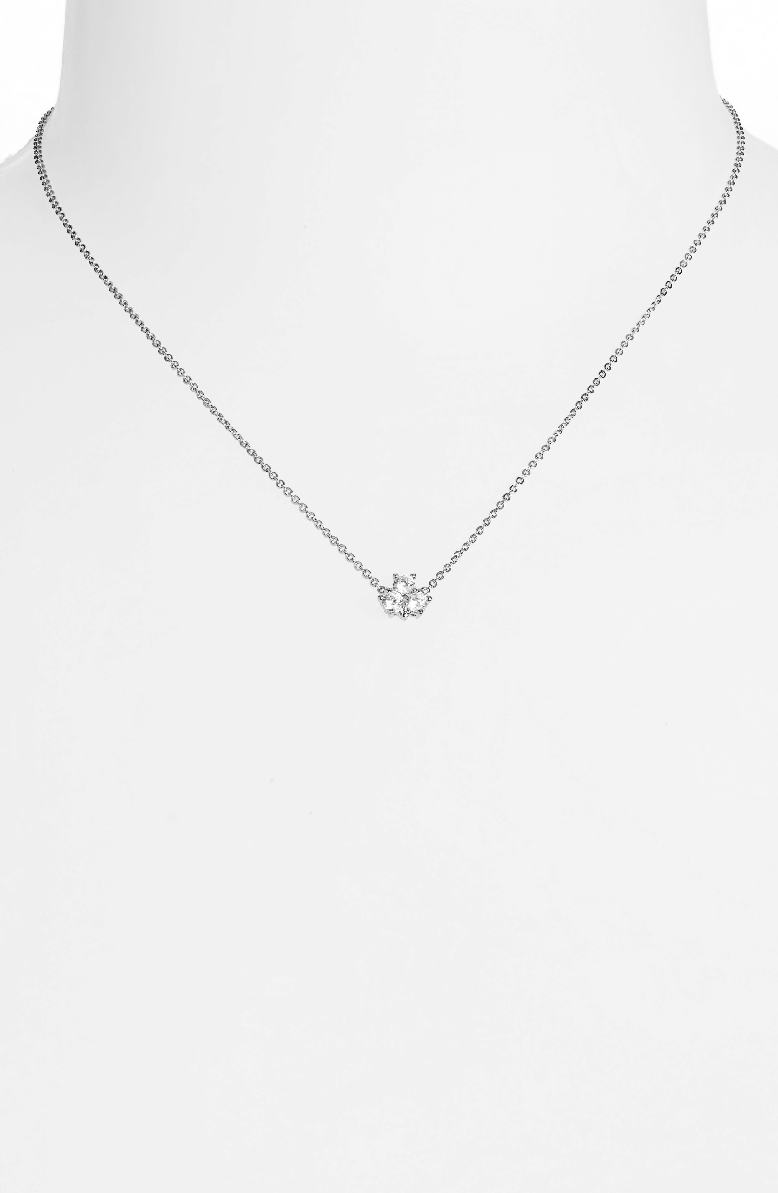 Nordstrom Triple Cubic Zirconia Cluster Necklace | Nordstrom