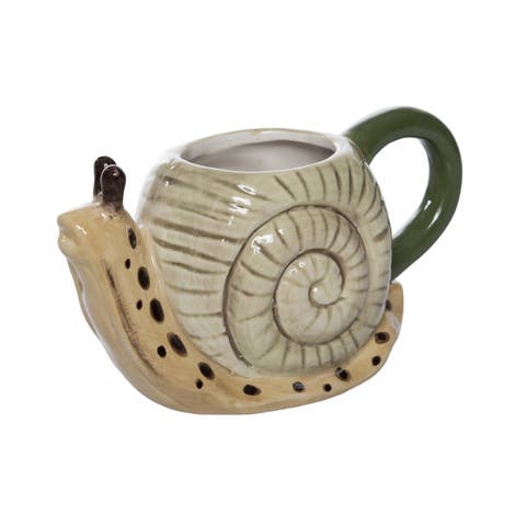 Ceramic Snail Shape Mug Neutral for Spring Serving and Entertaining