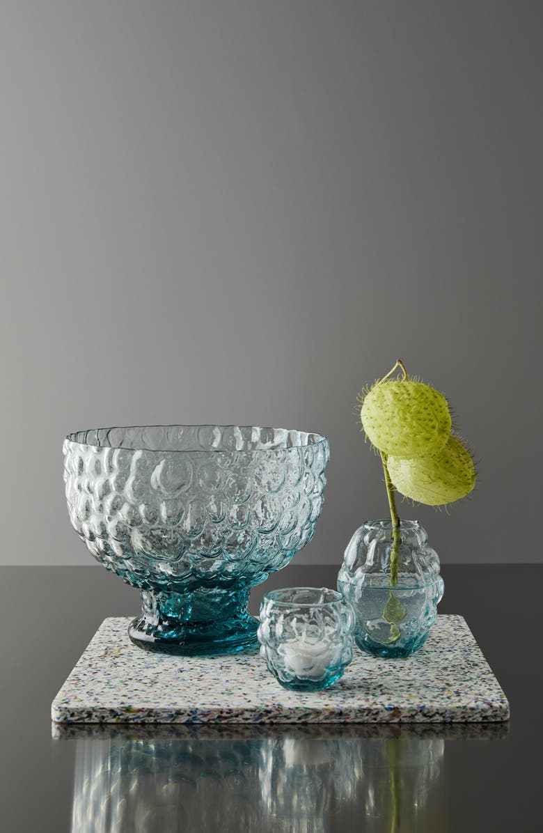 Kosta Boda Moss Circular Glass Bowl, Alternate, color, Blue