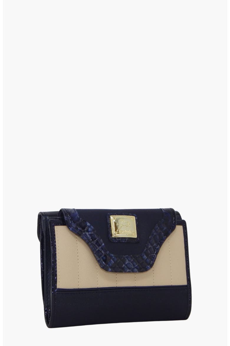 Grace 202 Wallet, Alternate, color, Navy / Beige