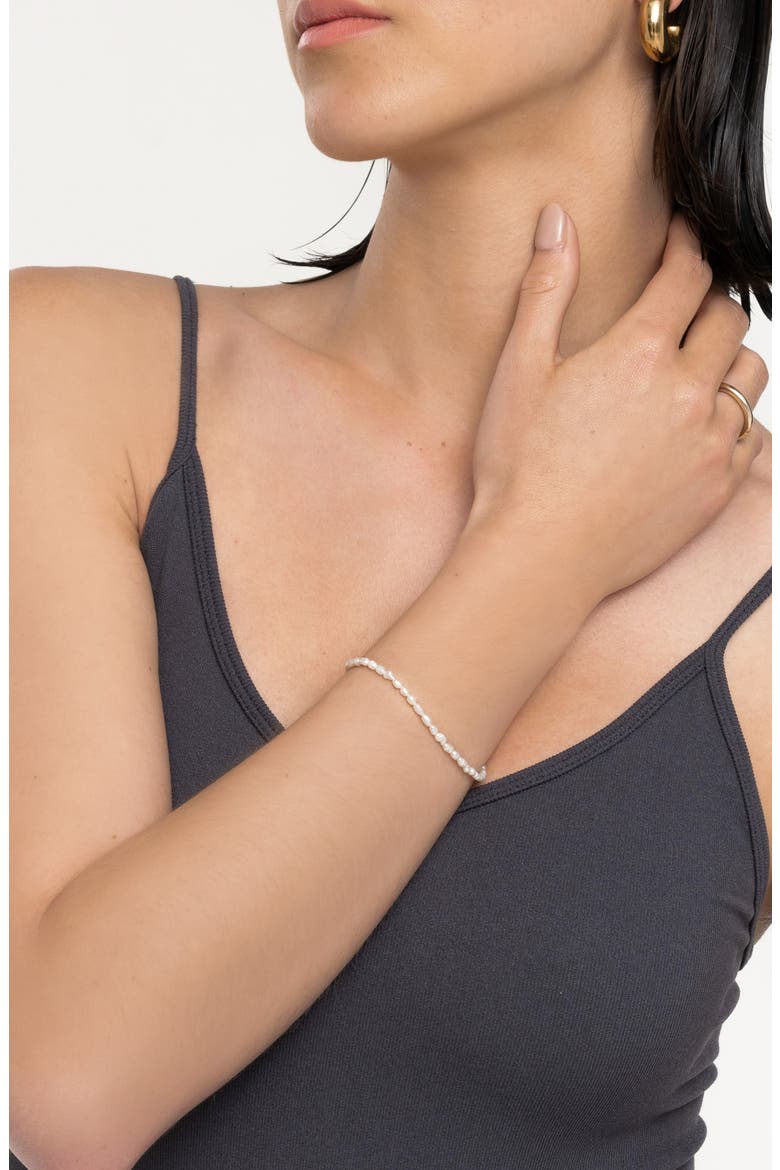 Seed Freshwater Pearl Bracelet, Alternate, color, WHITE