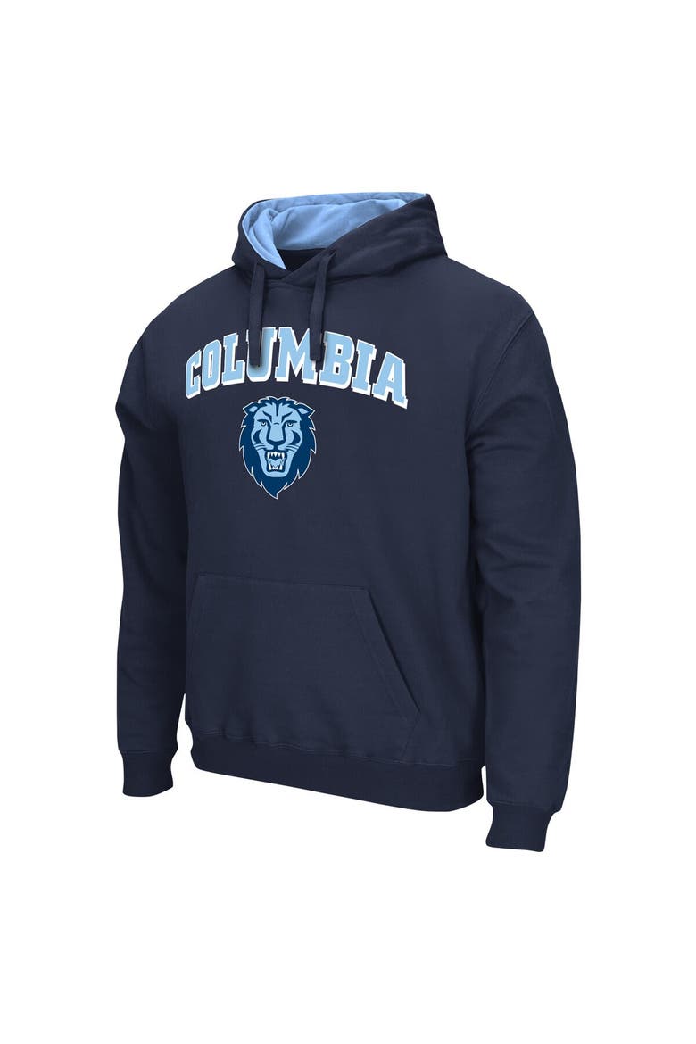 Men's Colosseum  Navy Columbia University Arch & Logo Pullover Hoodie, Alternate, color, Navy