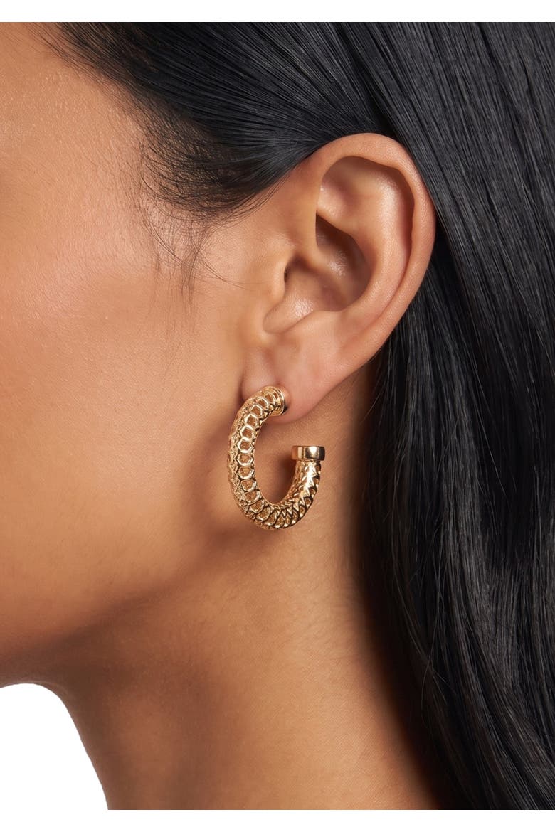 Hema Textured Hoops, Alternate, color, Gold