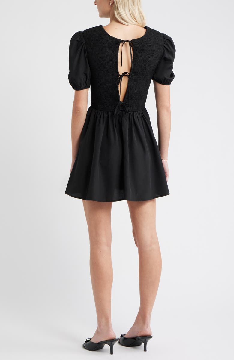 BP. Puff Sleeve Minidress, Alternate, color, Black
