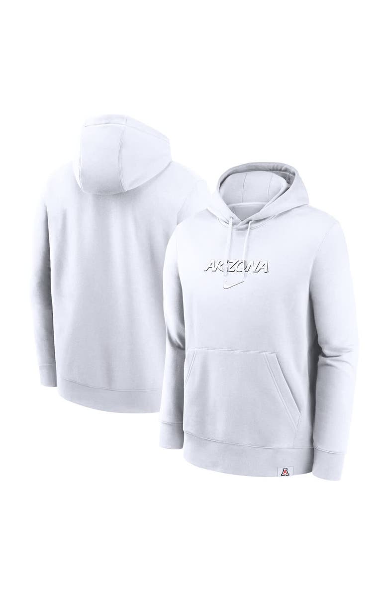 Nike Men's Nike White Arizona Wildcats Statement Wordmark Lockup Pullover Hoodie, Main, color, 