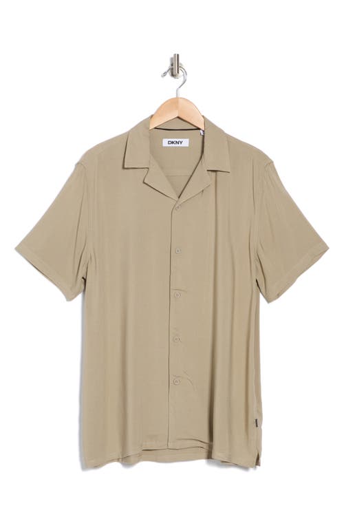 Shop Dkny Sportswear Mitch Camp Shirt In Cafe