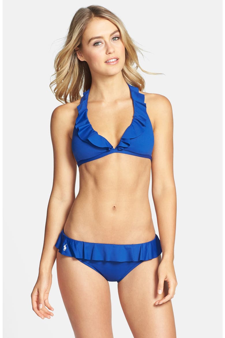 Blue Label Halter Bikini Top, Alternate, color, NAVY