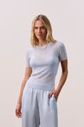 NAKED CASHMERE ETTA TRELLIS CASHMERE TEE