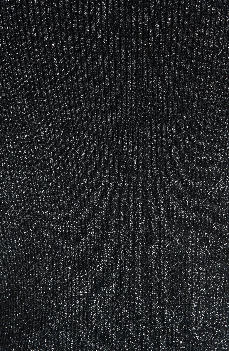 Robert Rodriguez Metallic Ribbed Turtleneck Sweater, Alternate, color,