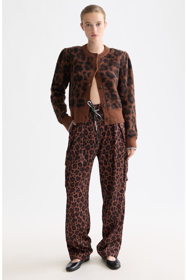 Faye Leopard Print Tapered Leg Pants, Alternate, color, PEACE LEOPARD