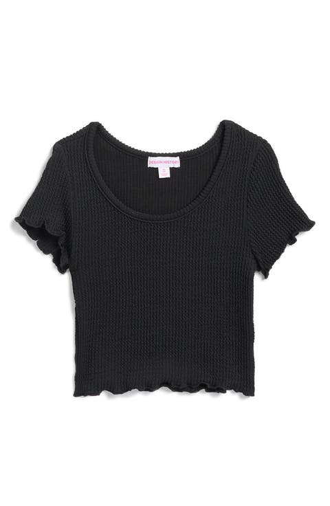 Textured Crop Top