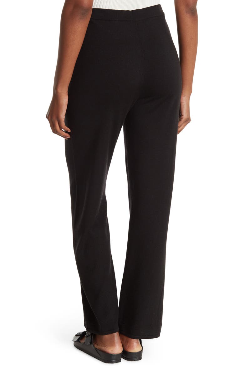 St. John Collection Solid Jersey Knit Wool Blend Crop Pants, Alternate, color, 